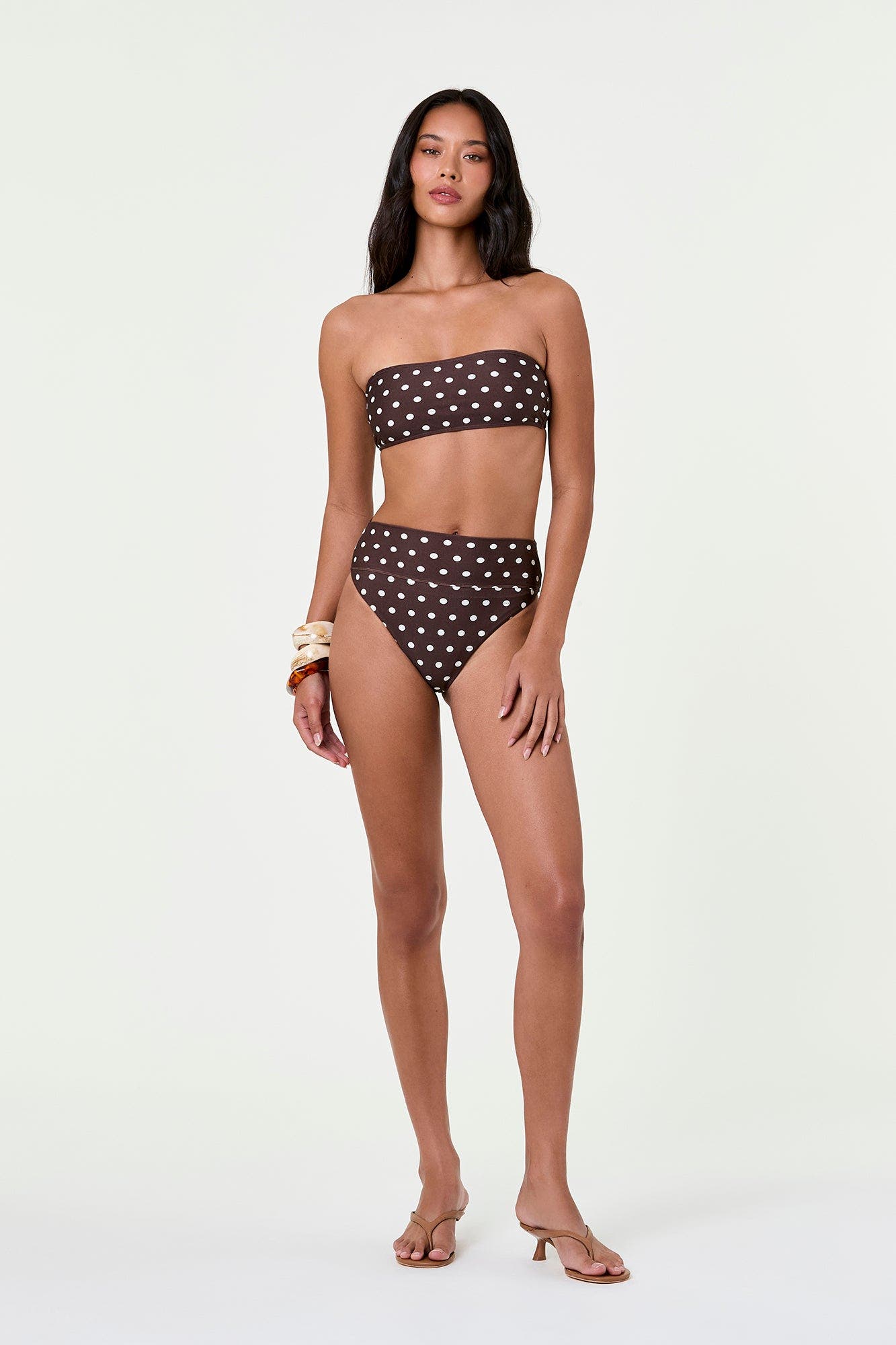 selected Espresso / Ivory Polka Dot