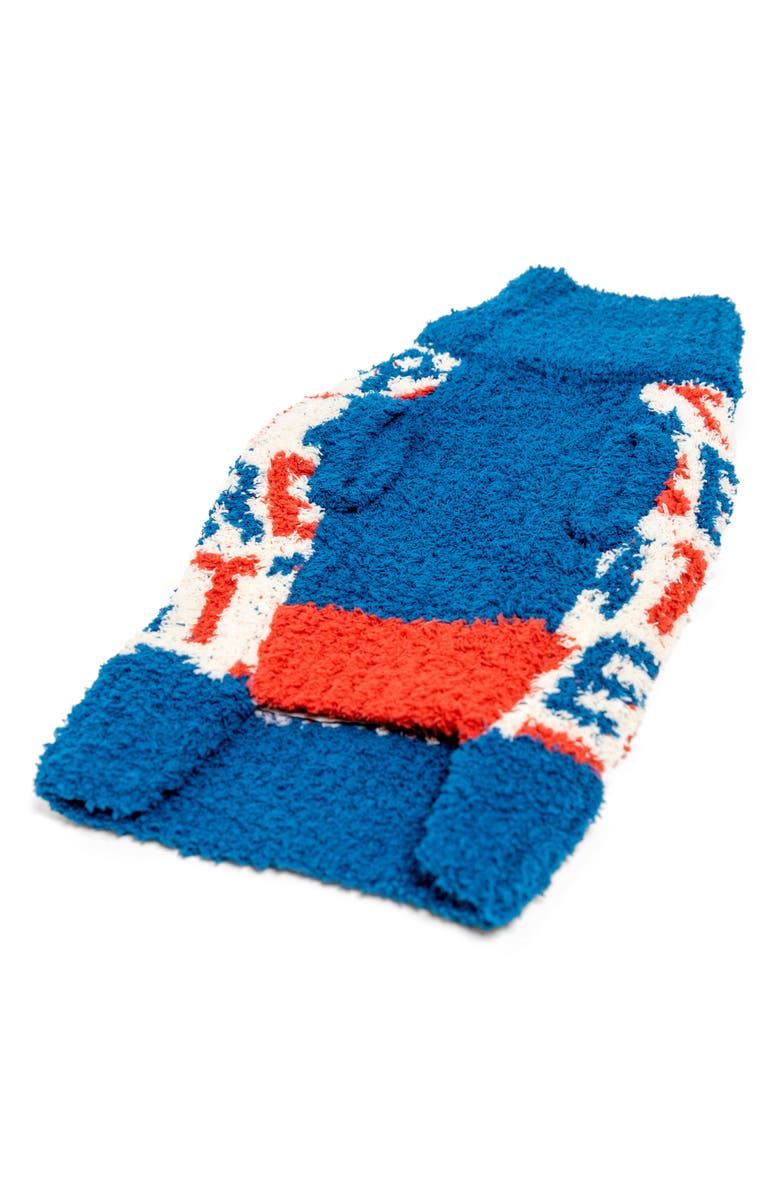 the furryfolks Treat Turtleneck Pet Sweater, Alternate, color, Blue