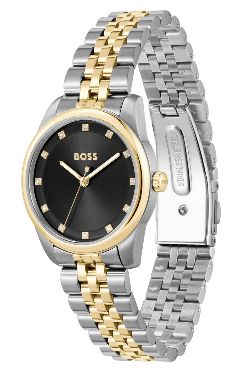 BOSS Graceful Precious Bracelet Watch, 32mm, Alternate, color, Black