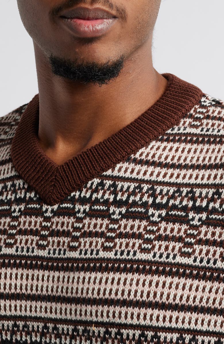 PUMA x The Brooklyn Circus Stripe Wool Blend V-Neck Sweater, Alternate, color,