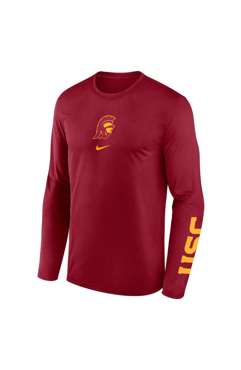 Nike Men's Nike Cardinal USC Trojans Primetime Center Lockup Two-Hit Legend Long Sleeve T-Shirt, Alternate, color, Cardinal