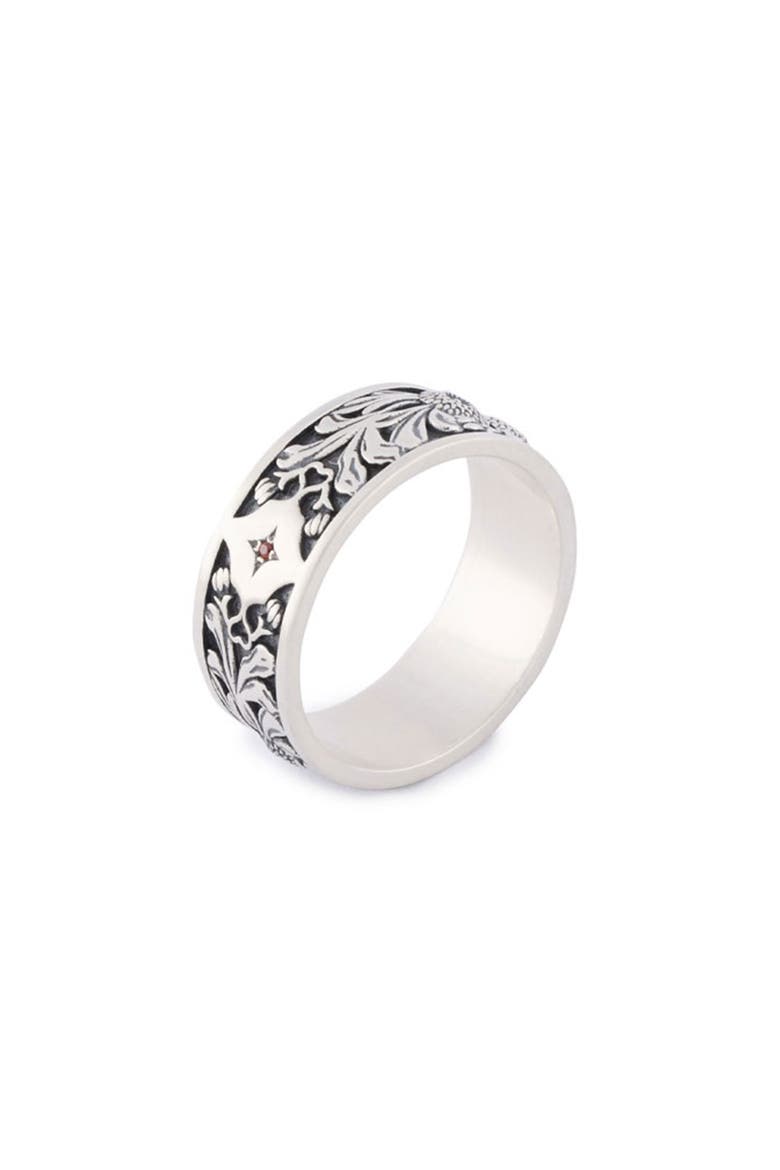 Kabuto Band Ring, Alternate, color, SILVER