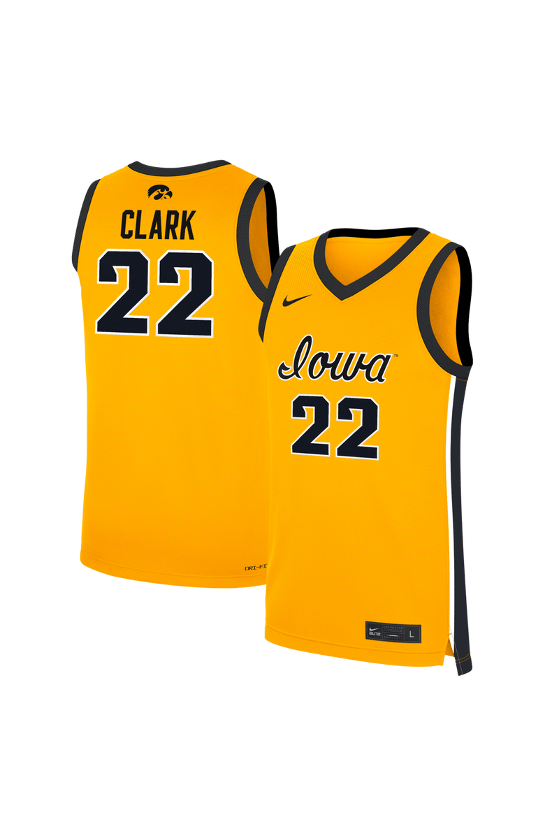 Nike Men's Nike Caitlin Clark Gold Iowa Hawkeyes Alternate Women's Basketball Replica Jersey, Main, color, Gold