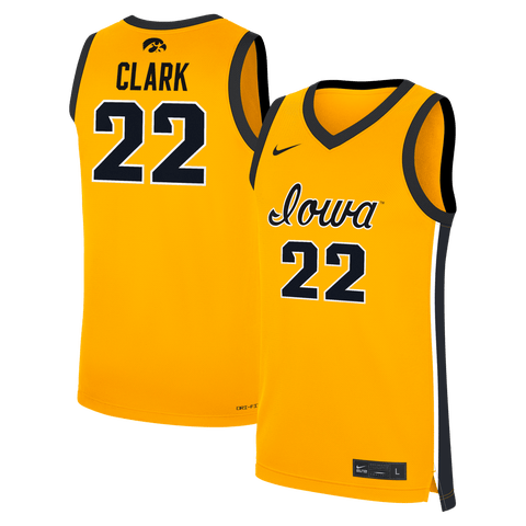 Men's Nike Caitlin Clark Gold Iowa Hawkeyes Alternate Women's Basketball Replica Jersey
