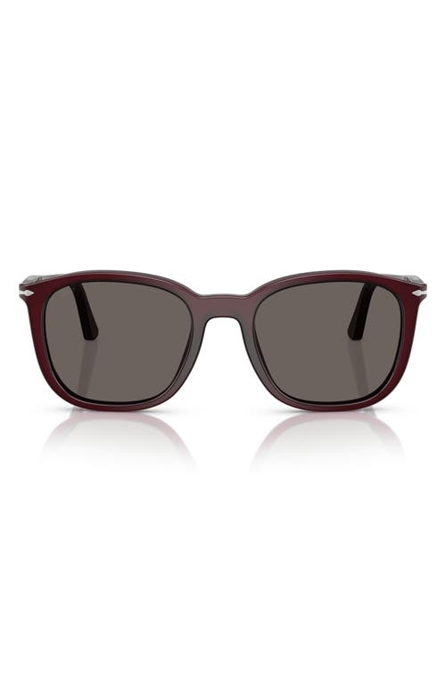 Persol 52mm Polarized Pillow Sunglasses in Burgundy 