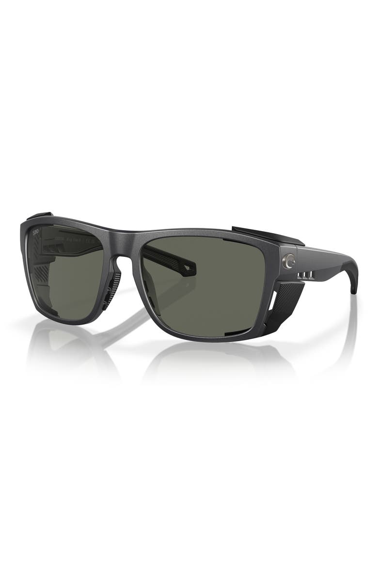 King Tide 6 58mm Polarized Rectangular Sunglasses, Alternate, color, GRAY