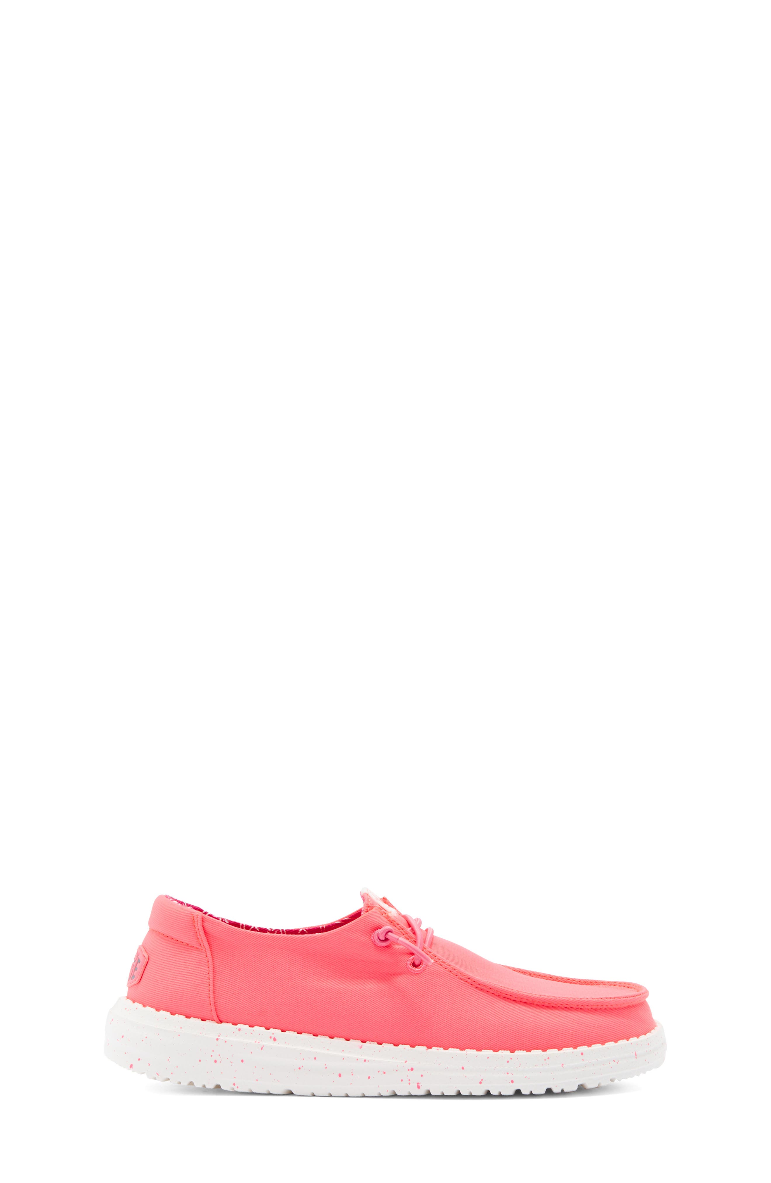 Hey Dude Kids' Wendy Washed Canvas Sneaker, Alternate, color, Pink