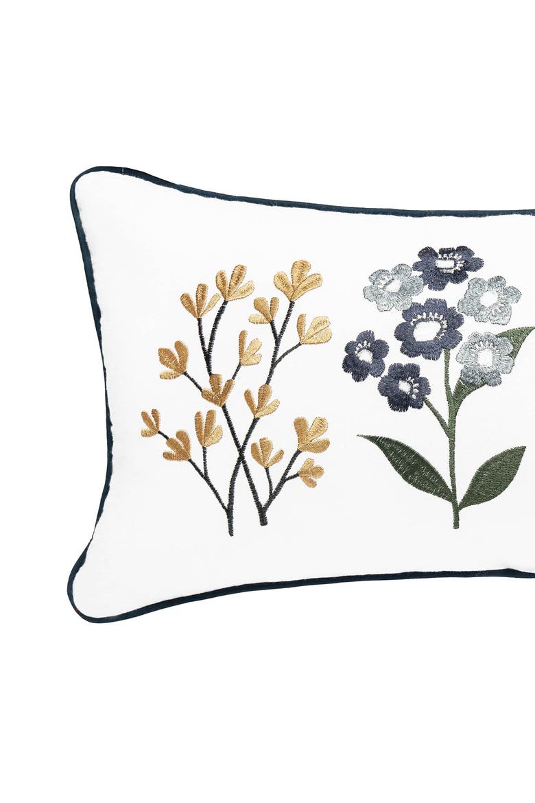Retro Botanical Throw Pillow, 12" x 24", Alternate, color, Green