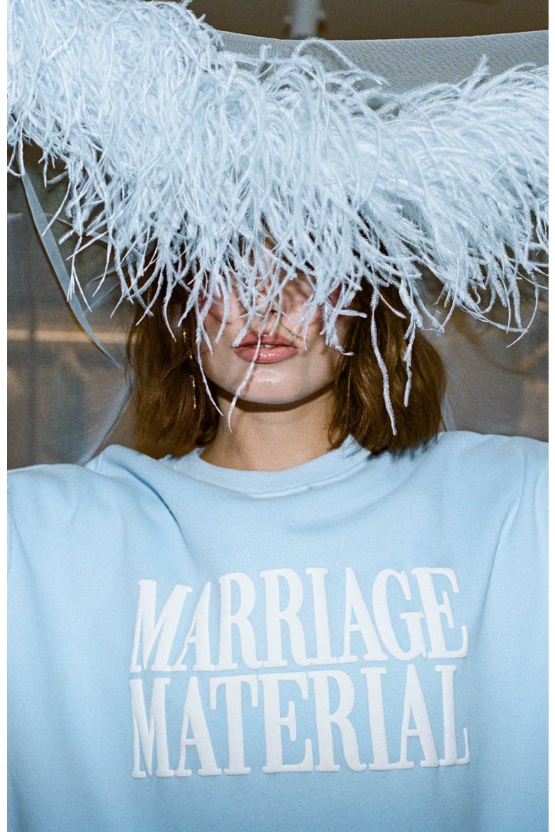 Marriage Material Oversize Crewneck, Alternate, color, Blue