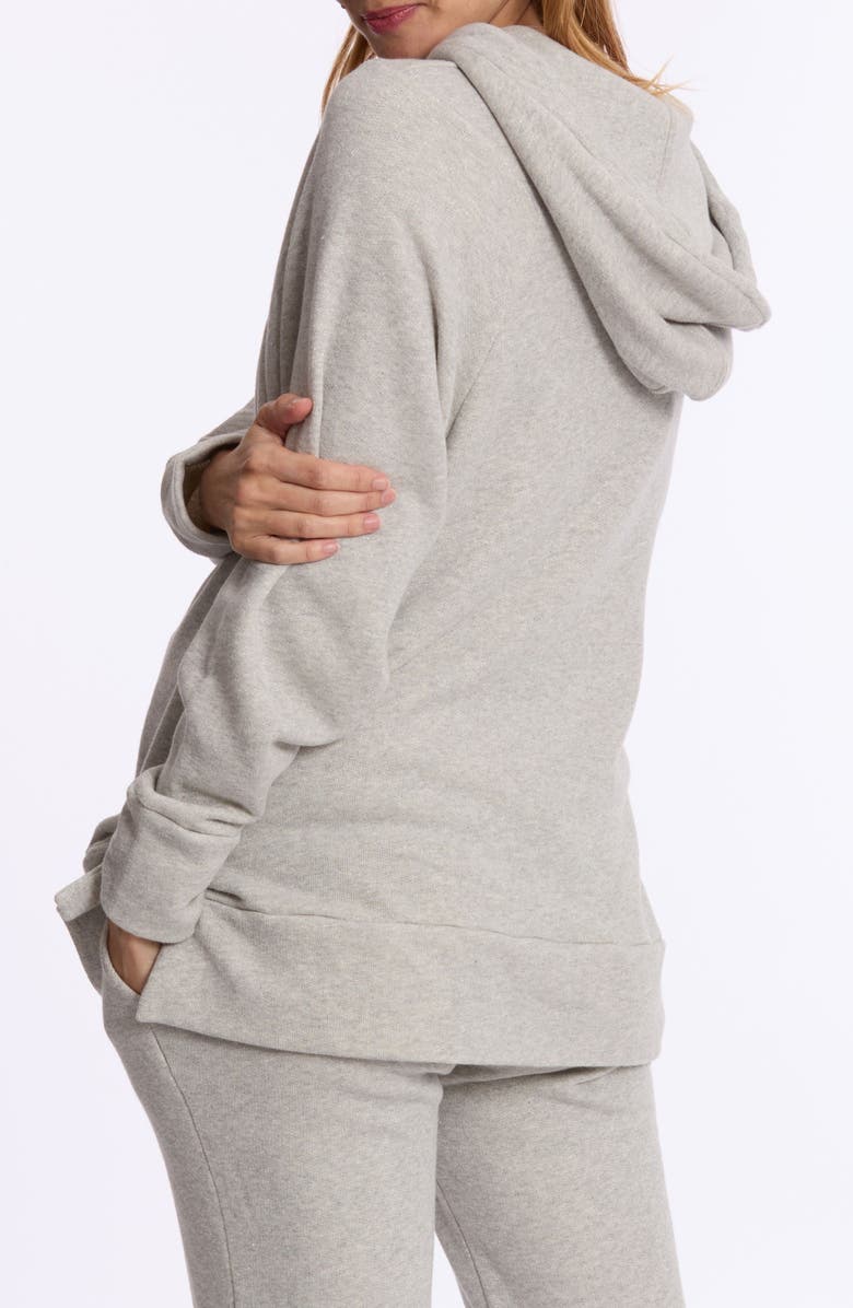 Cache Coeur Maternity and Nursing Hoodie, Alternate, color, Grey