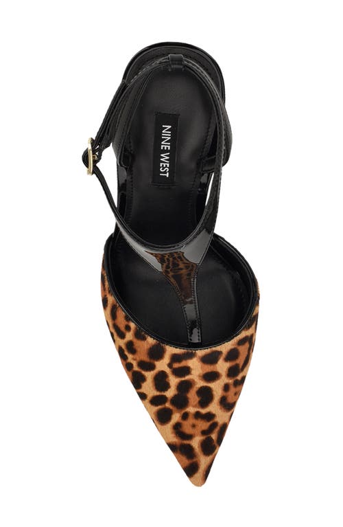 Nine West Fiesta Genuine Calf Hair Pointed Toe Pump In Animal Print