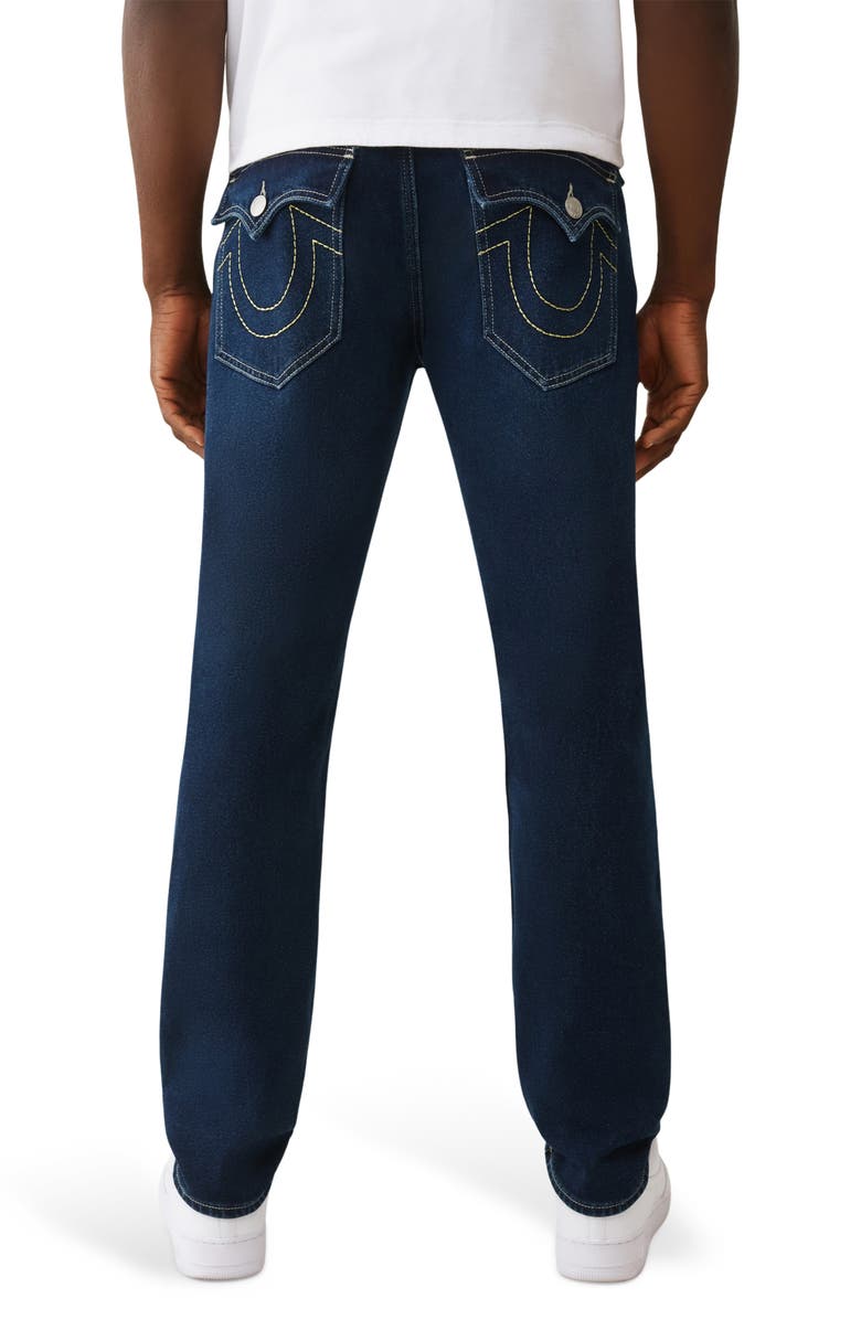 True Religion Geno Flap Pocket Slim Fit Jeans, Alternate, color, Dark Oak Wash