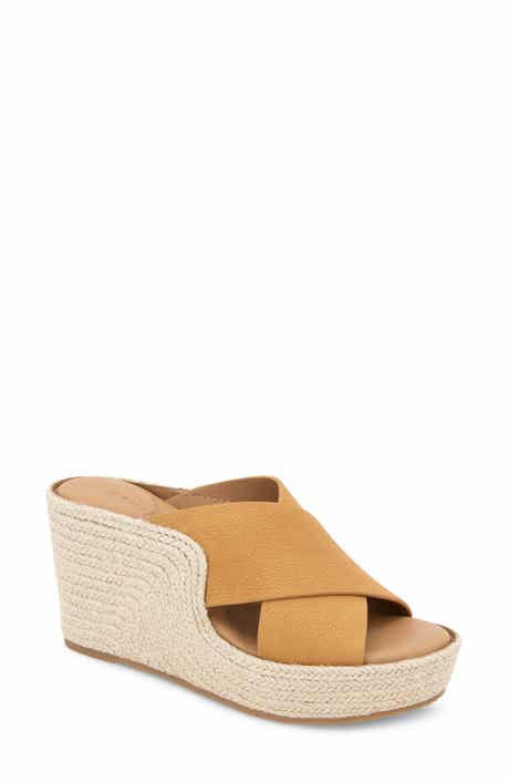 Gentle Souls Porto Espadrille Platform Wedge Slide Sandal