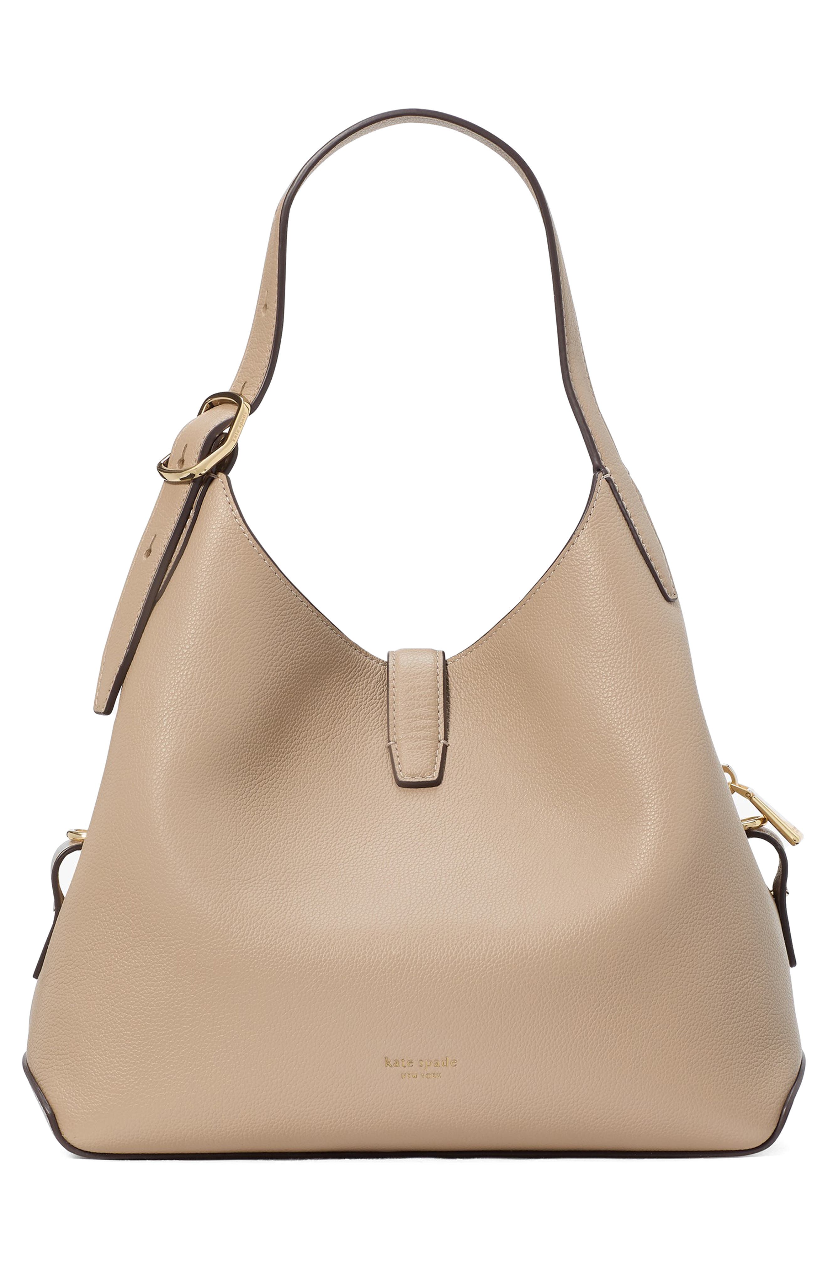 deco pebbled leather shoulder bag, Alternate, color, TIMELESS TAUPE