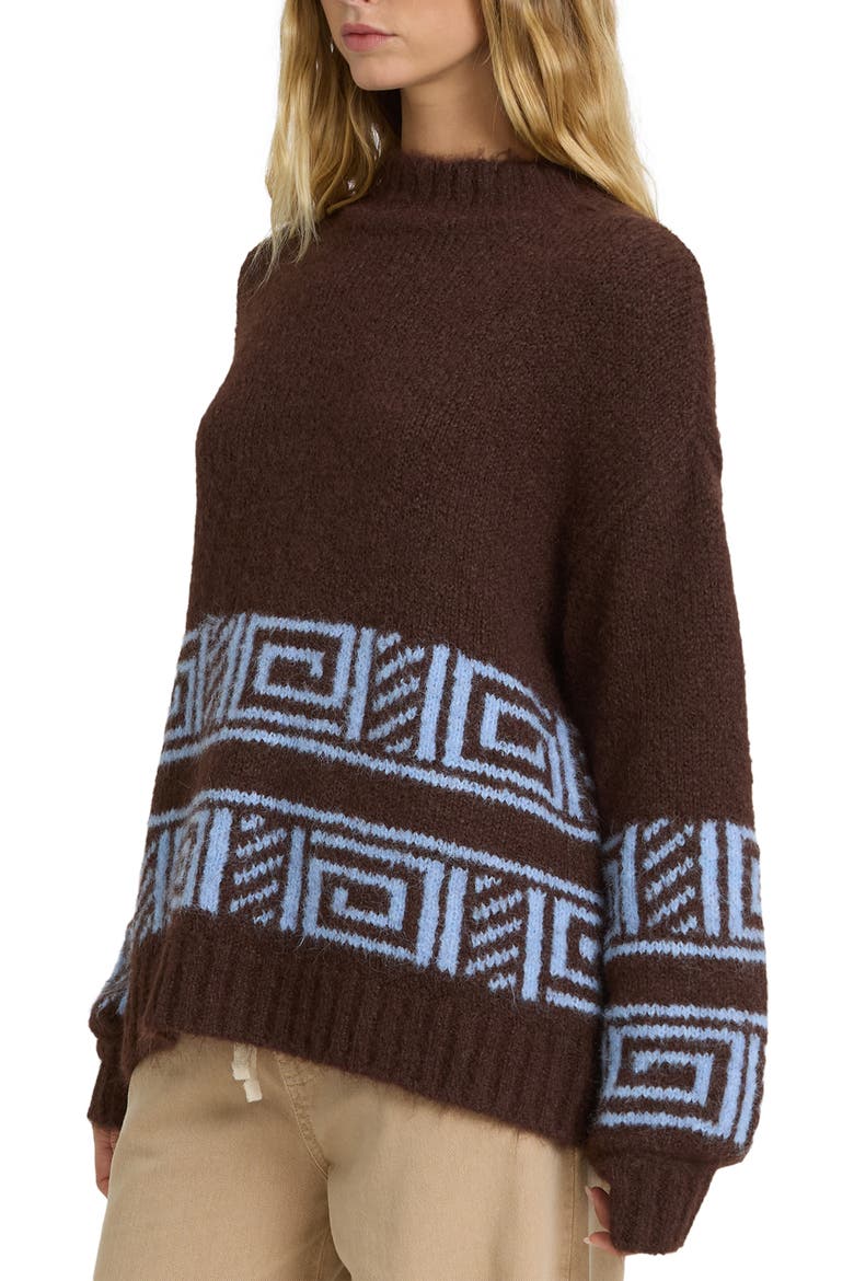 Mesa Crew Sweater, Alternate, color, TEAK
