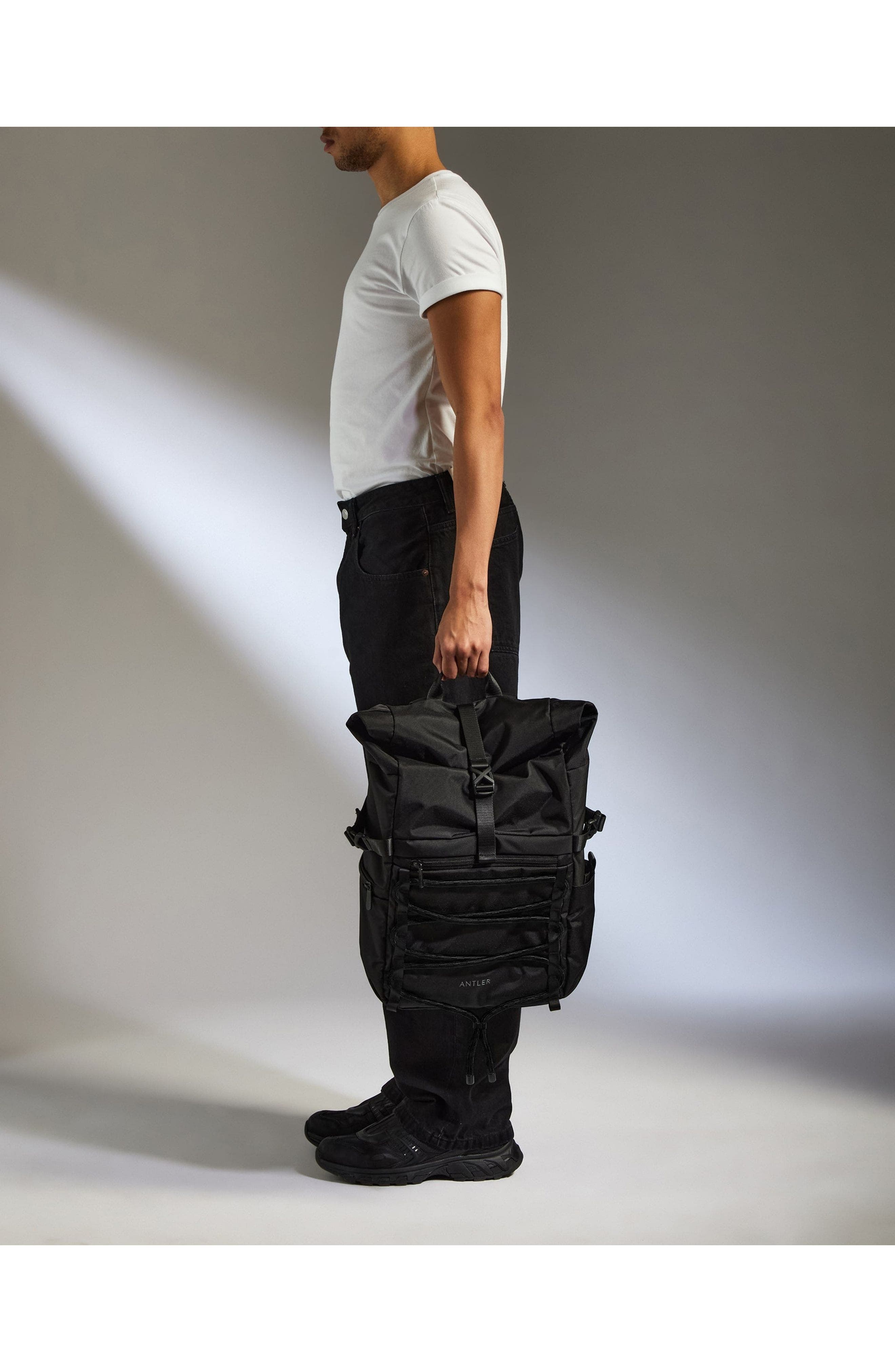 ANTLER Discovery Roll Top Backpack, Alternate, color, Black