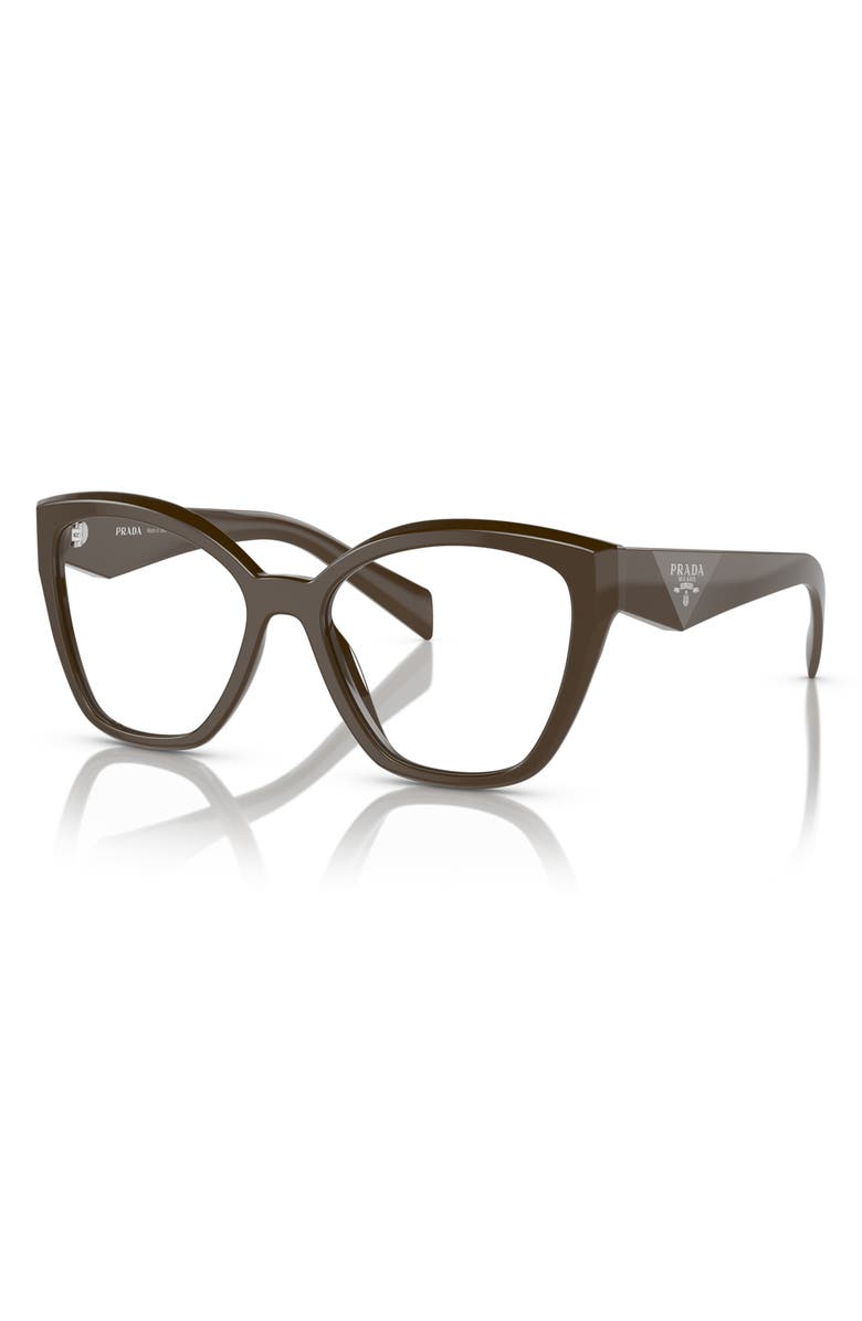 Prada 56mm Butterfly Optical Frames, Alternate, color, Green