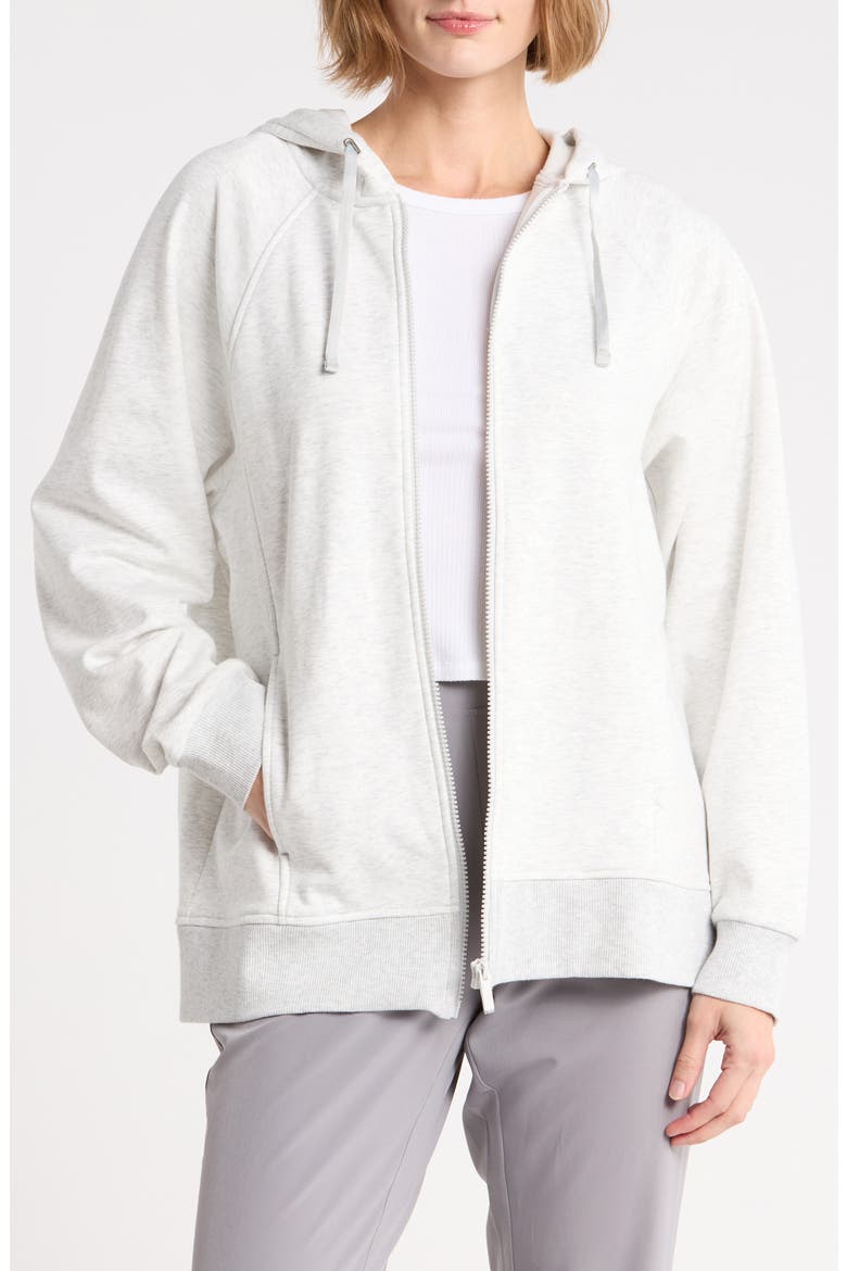 Off Script 2.0 Full Zip Hoodie, Main, color, HEATHER LIGHT GREY
