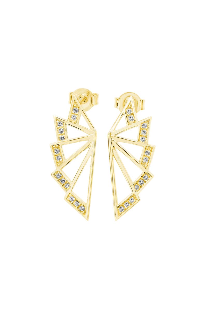 Lucy Quartermaine Angel Wing Studs, Main, color, Gold