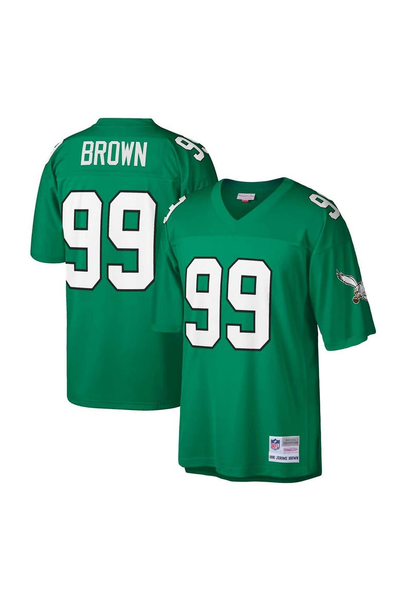 Men's Mitchell & Ness Jerome Brown Kelly Green Philadelphia Eagles Big & Tall 1990 Retired Player Replica Jersey, Main, color, Kelly Green