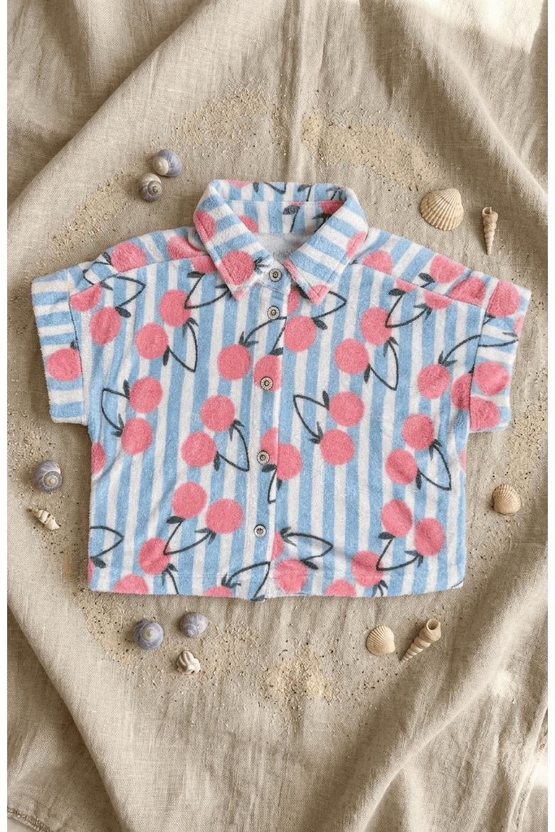 Dakota Cotton Boxy Buttondown, Alternate, color, Blue Stripe
