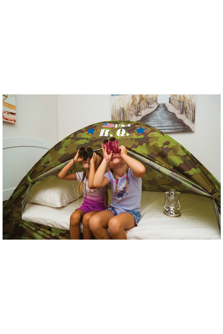 Twin-Size HQ Camo Bed Tent, Alternate, color, CAMO GREEN