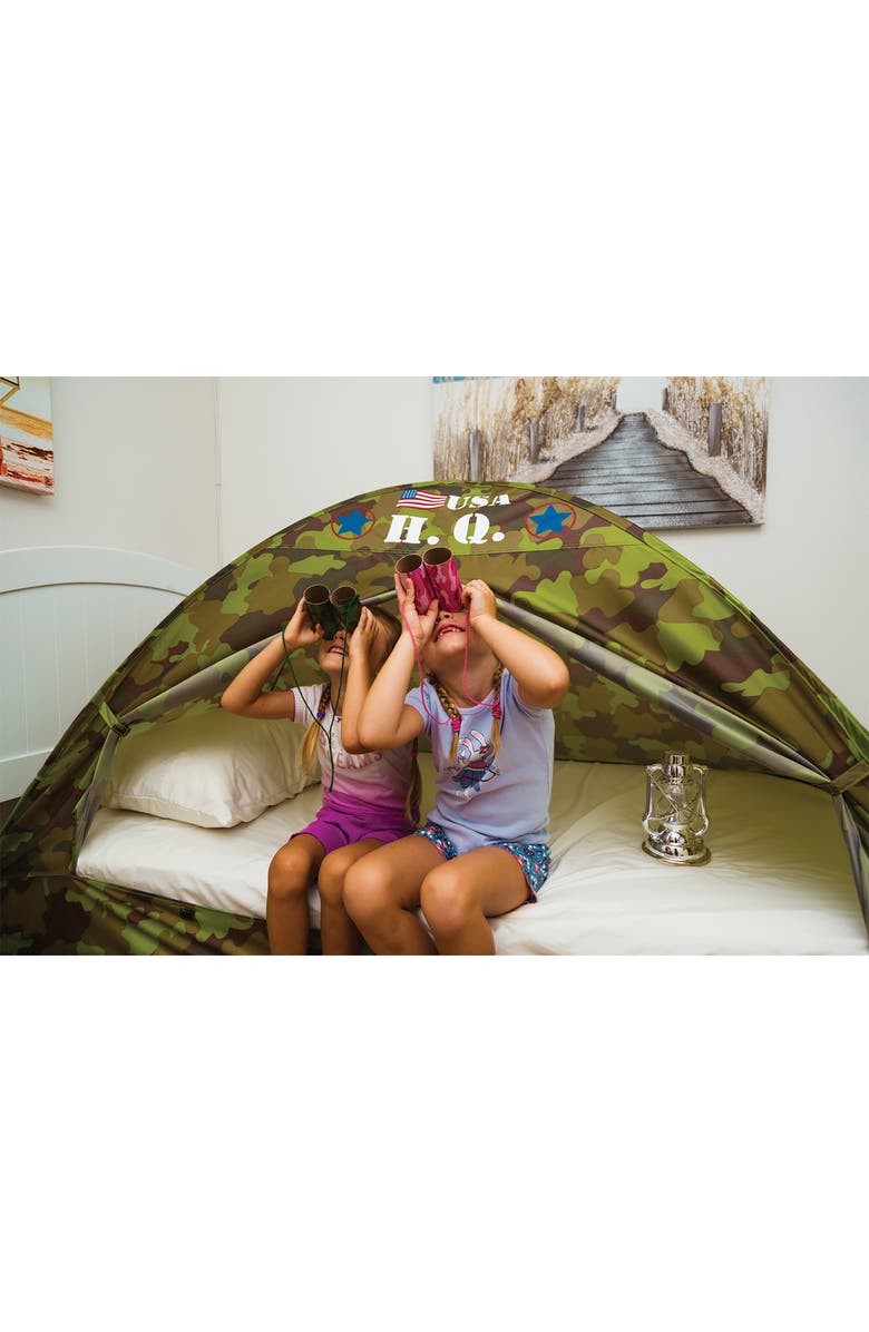 Pacific Play Tents Twin-Size HQ Camo Bed Tent, Alternate, color, Camo Green