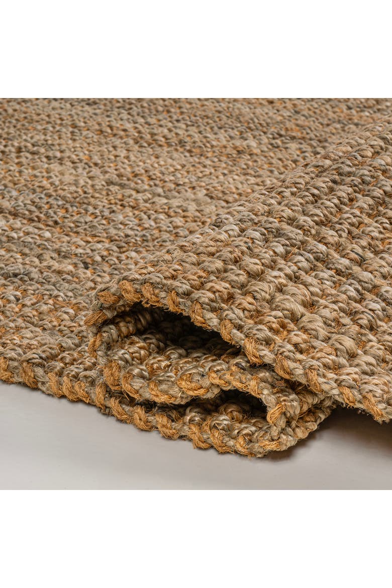 Biot Traditional Rustic Handwoven Jute Solid Area Rug, Alternate, color, Natural