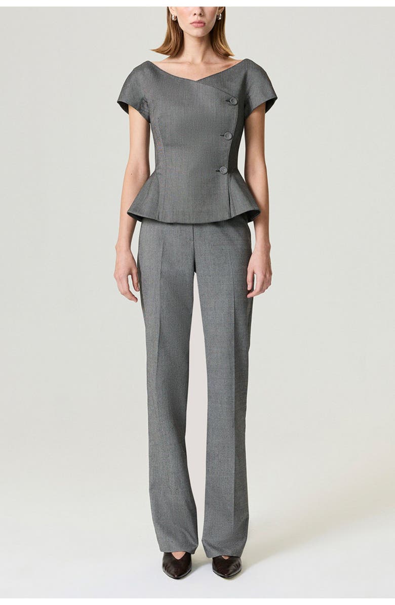 Nocturne Double-Breasted V-Neck Tailored Vest, Alternate, color, 