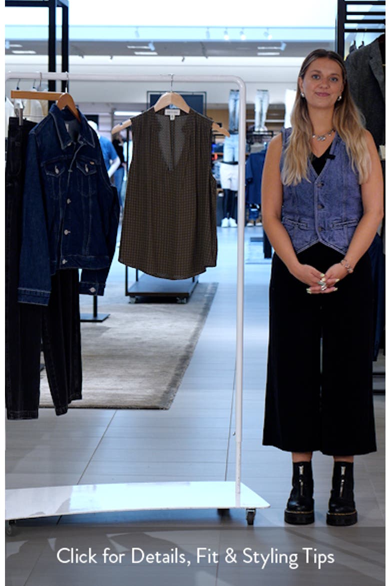 Pintucked Sleeveless Top video