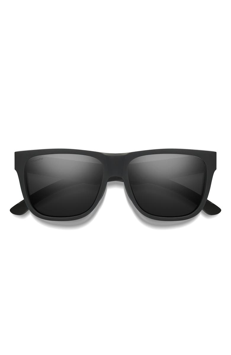Smith Lowdown 2 55mm ChromaPop<sup>™</sup> Polarized Square Sunglasses, Main, color, Matte Black / Black