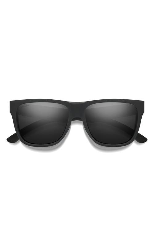 Smith Lowdown 54mm Chromapop™ Polarized Square Sunglasses In Black