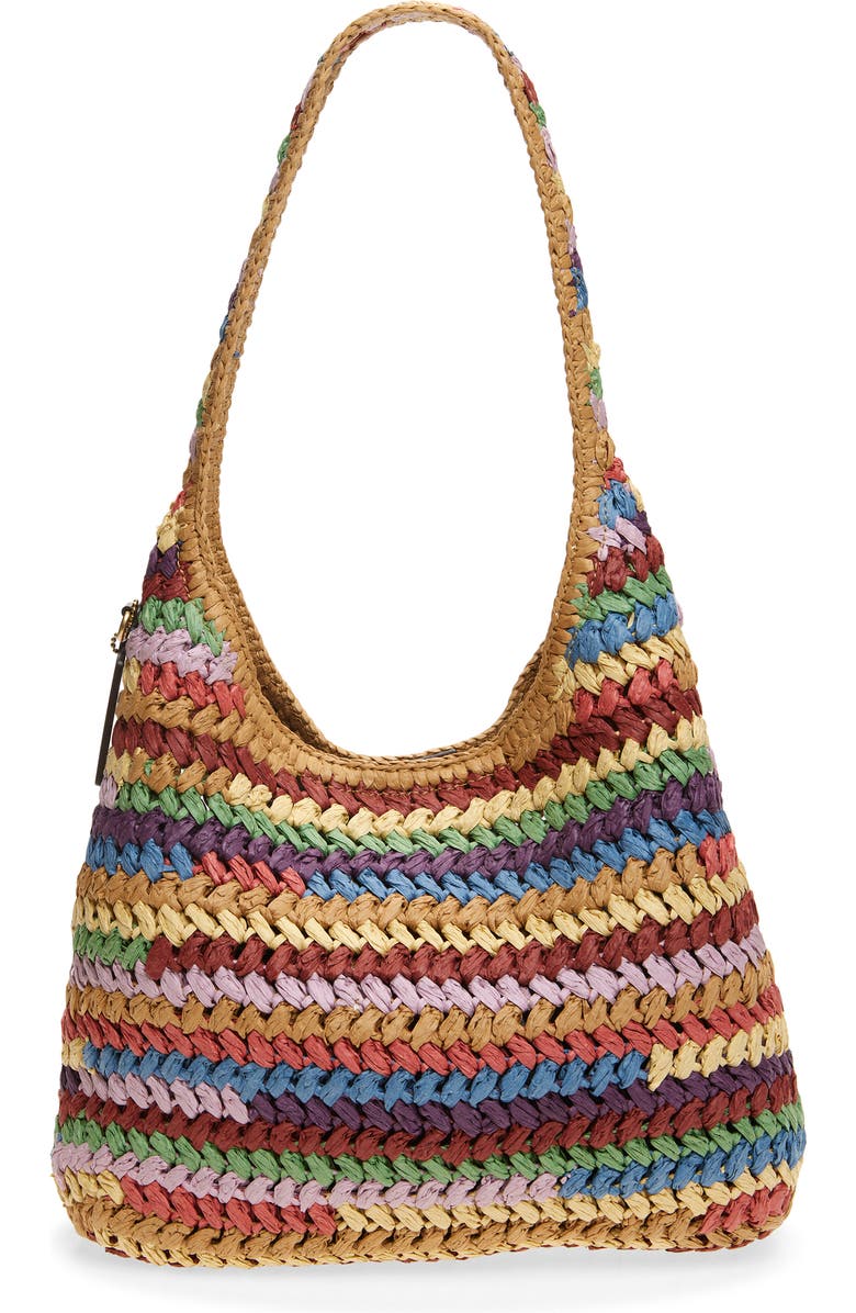 COACH Brooklyn 28 Woven Shoulder Bag, Alternate, color, Beige Multi
