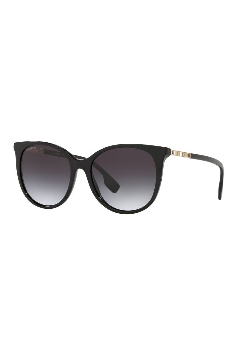 55mm Cat Eye Sunglasses, Alternate, color, BLACK/ GREY GRADIENT