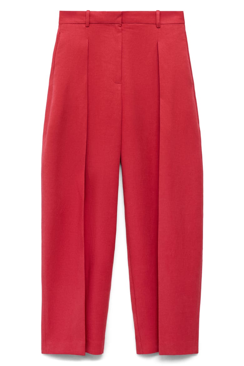 Olivia Pleated Straight Leg Pants, Alternate, color, CHERRY