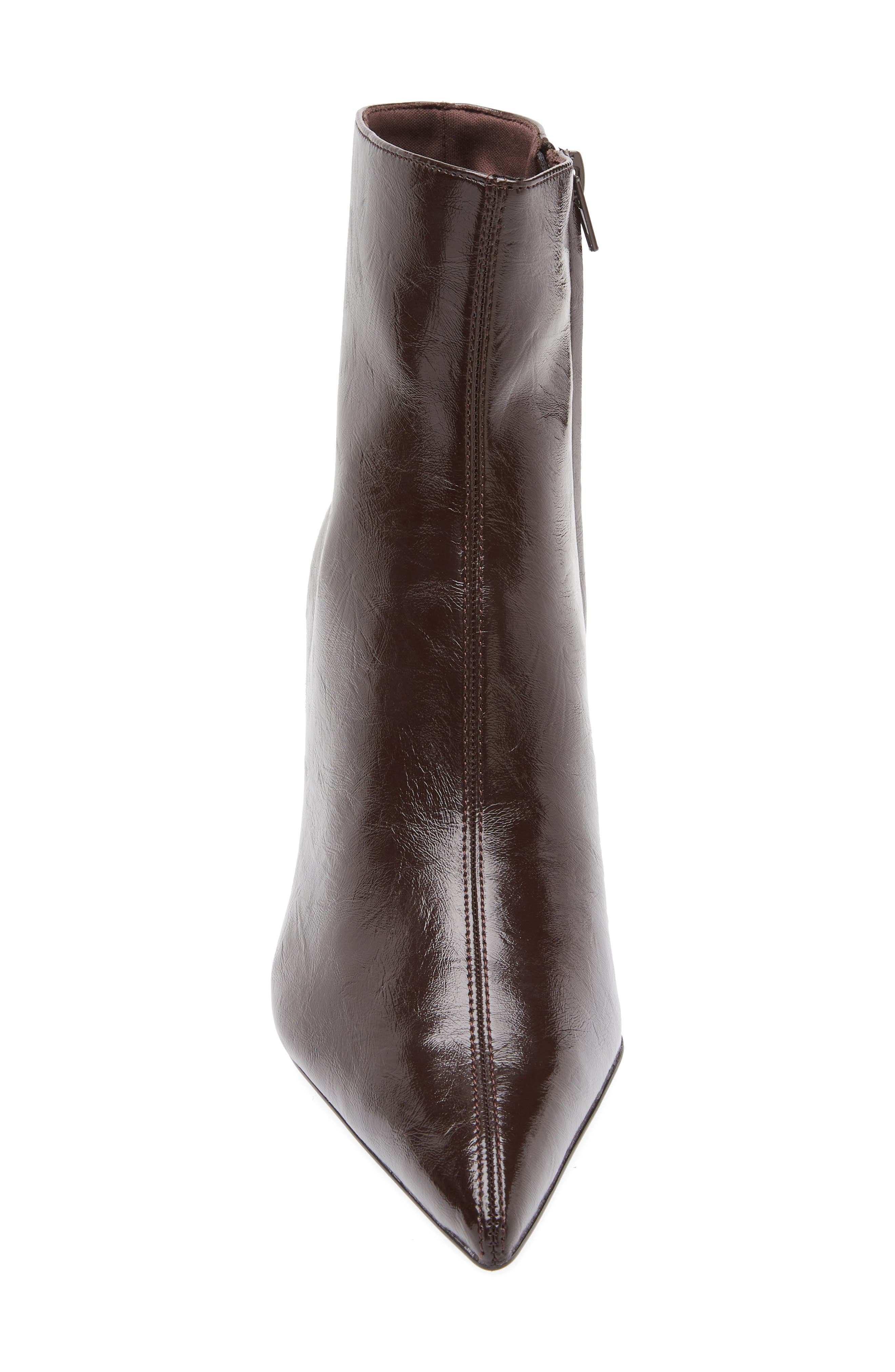 MANGO Valle Pointed Toe Bootie, Alternate, color, Burgundy