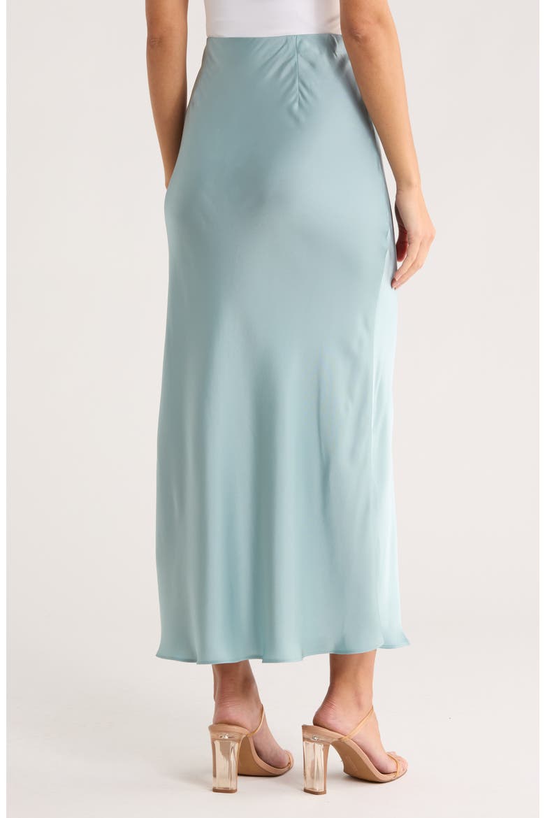 Satin Midi Slip Skirt, Alternate, color, SEAGLASS BLUE