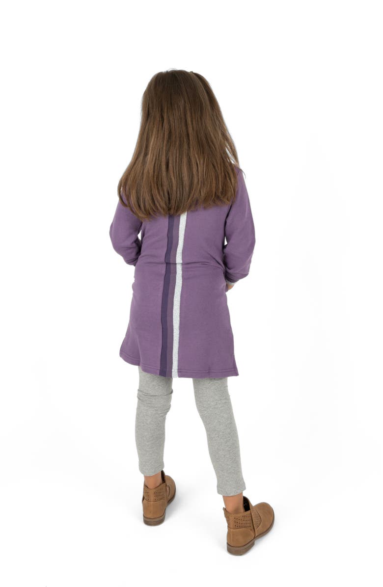 Leveret Girls Sweatshirt Dress with Matching Doll Dress, Alternate, color, Purple