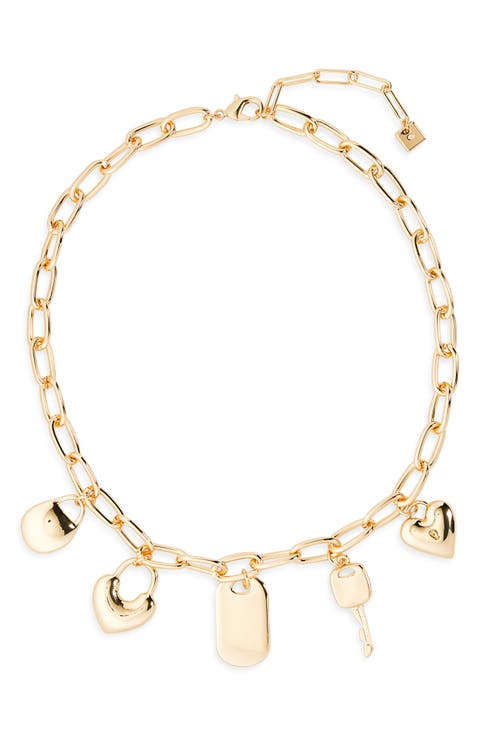 Heart Lock Charm Necklace