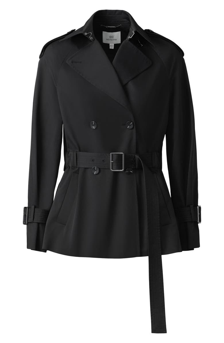 Soia & Kyo Becky Double Breasted Trench Coat, Alternate, color, Black