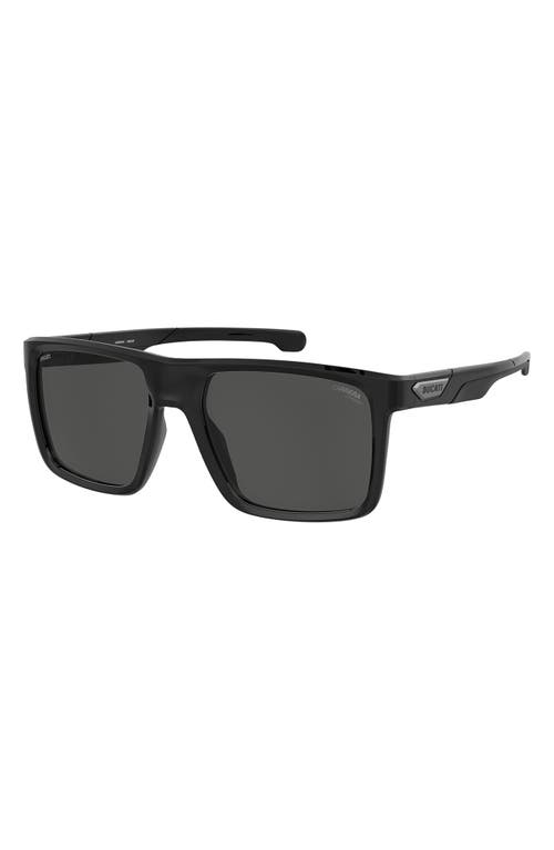 Carrera Eyewear X Ducati 57mm Rectangular Sunglasses In Black/light Grey Ft