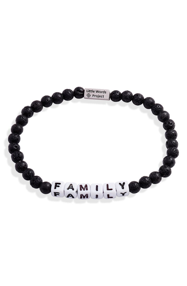 Little Words Project Family Beaded Stretch Bracelet, Main, color, 