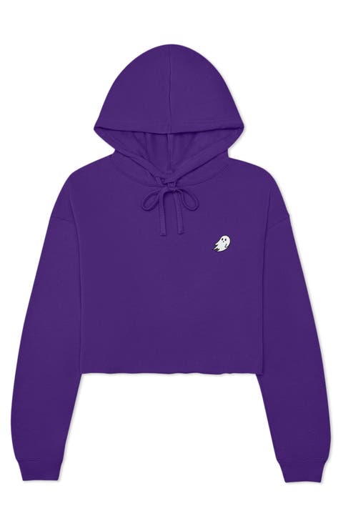 Womens Ghost Cropped Hoodie