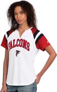 STARTER Women's Starter White Atlanta Falcons Game On Notch Neck T-Shirt