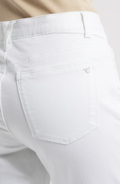 Wit & Wisdom 'ab'solution High Waist Raw Hem Ankle Straight Leg Jeans In Optic White Artisanal