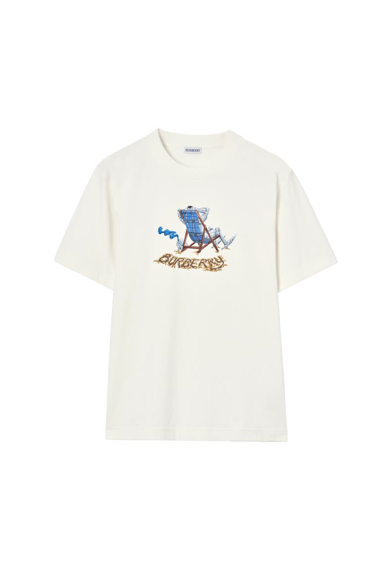 Beach Knight Cotton T-shirt, Alternate, color, Chalk white