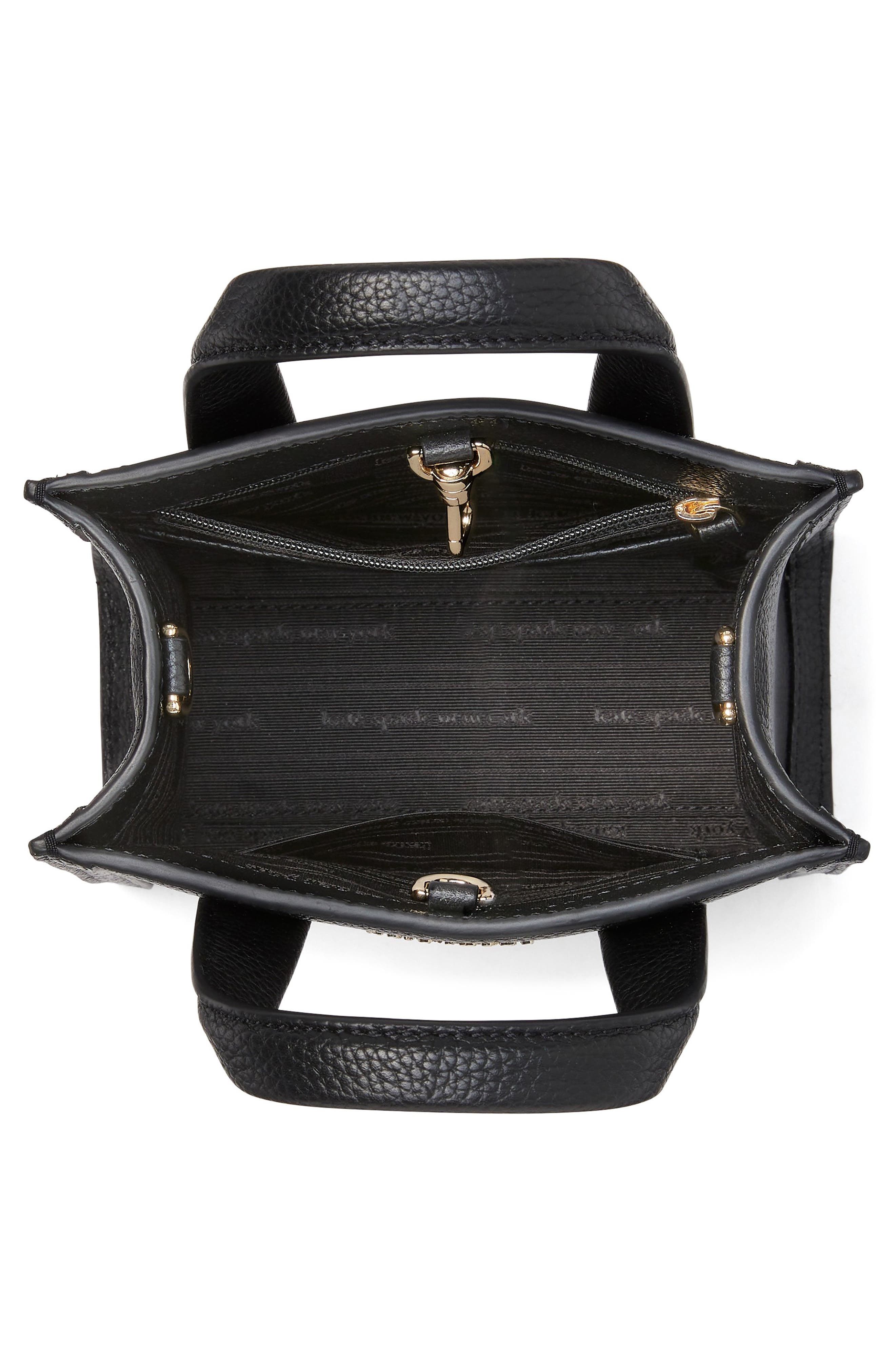 Kate Spade New York mini manhattan pebbled leather tote, Alternate, color, 