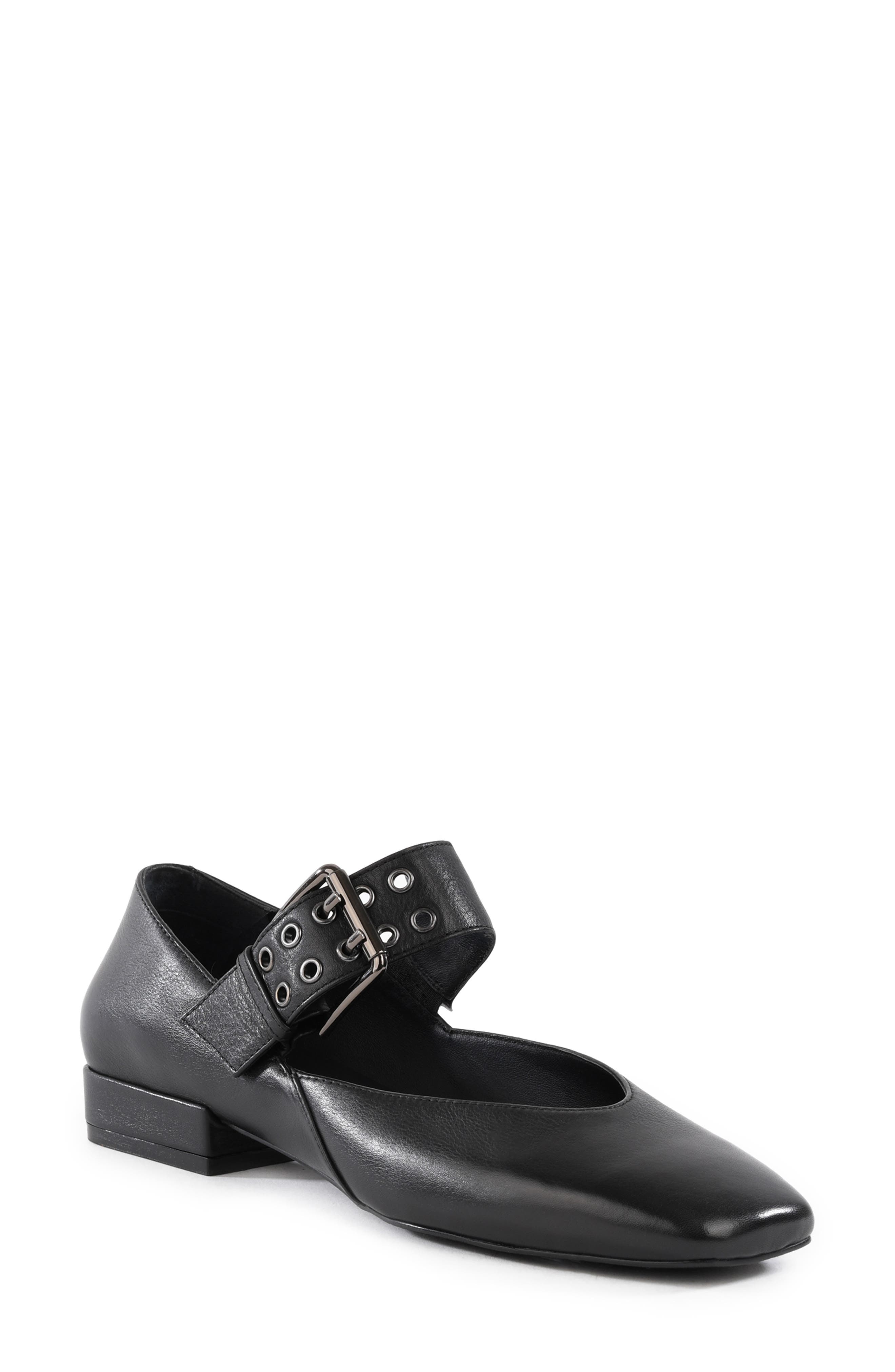 Seychelles Petal Mary Jane Flat, Main, color, Black