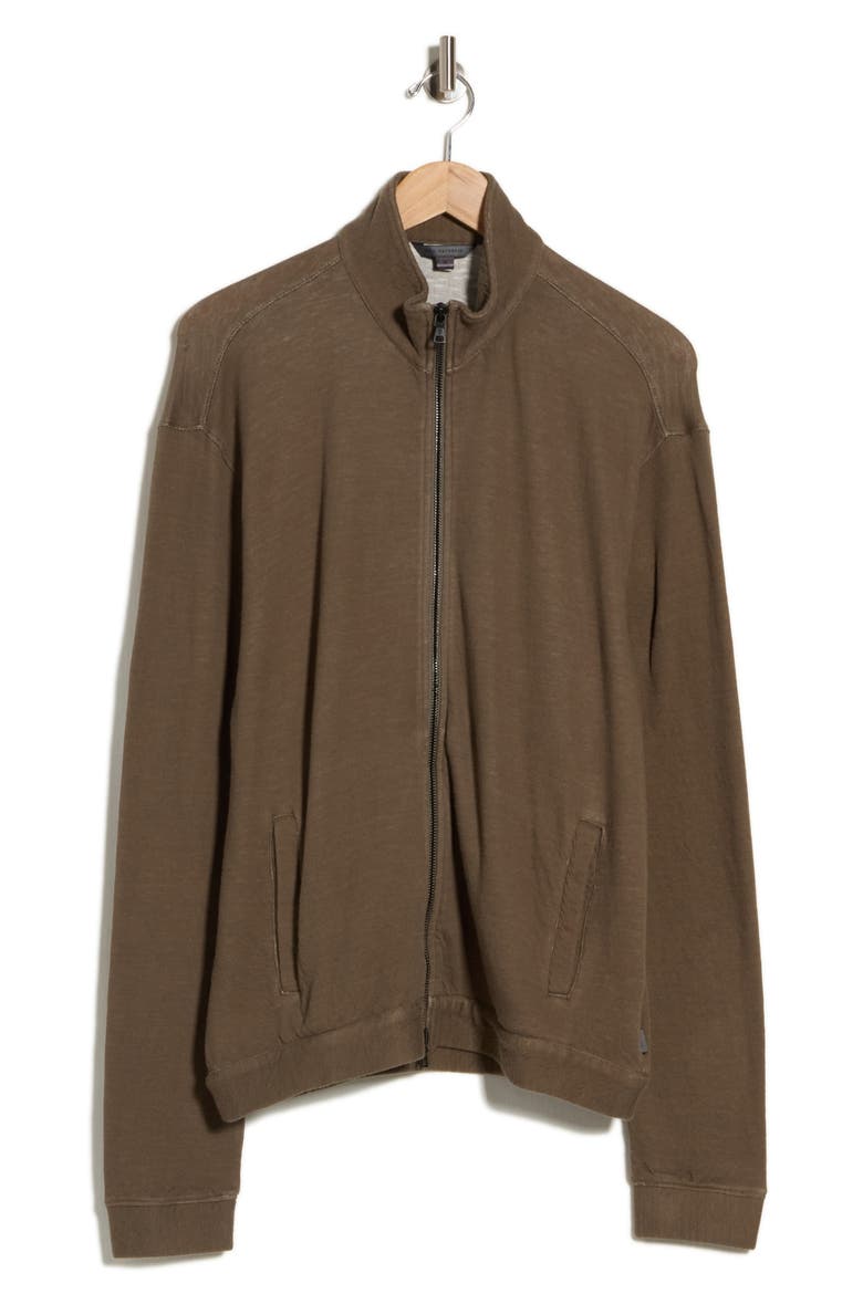 Antoine Double Knit Full Zip Jacket, Main, color, TEAKWOOD