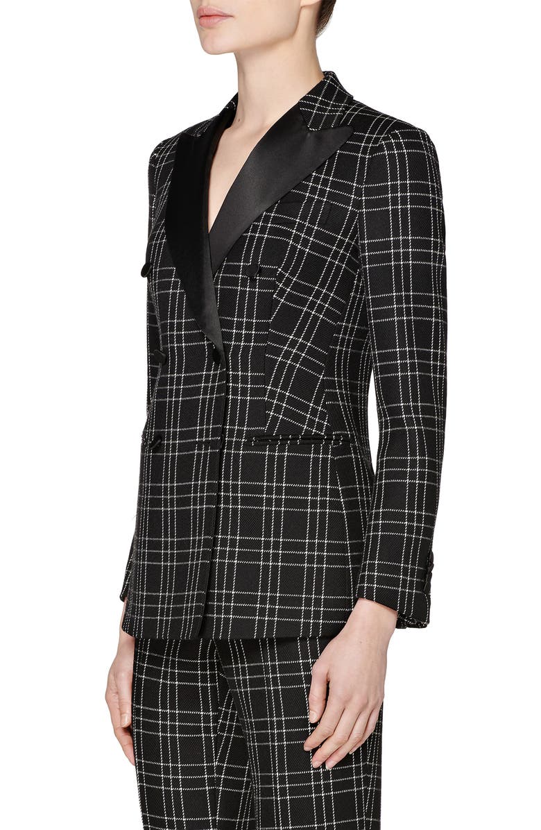 SUISTUDIO Cameron Double Breasted Check Wool Suit Jacket, Alternate, color,